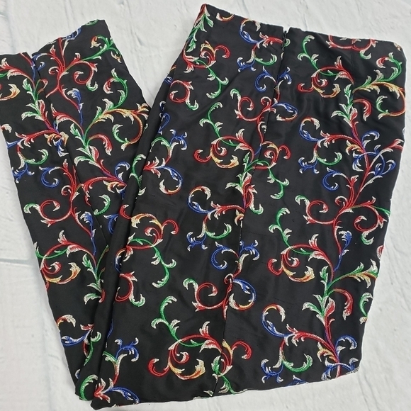 VTG CJ Laing Silk Embroidered Party Dress Pants EU - Picture 2 of 15